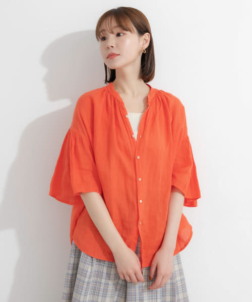 MANON　GATHER SLEEVE AMICAL SHIRTS