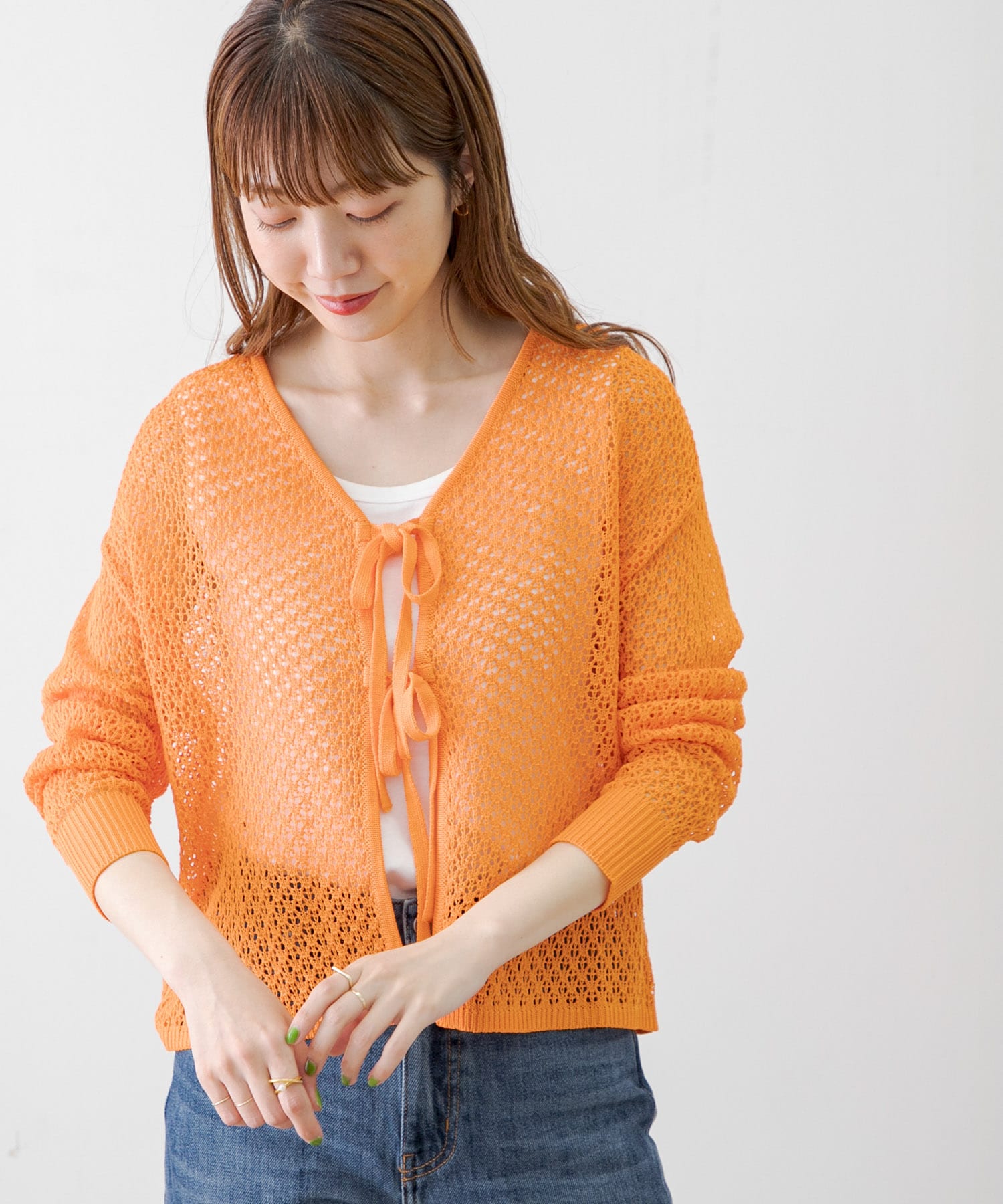 大切な人へのギフト探し ２way ribbon cardigan / ２wayリボン