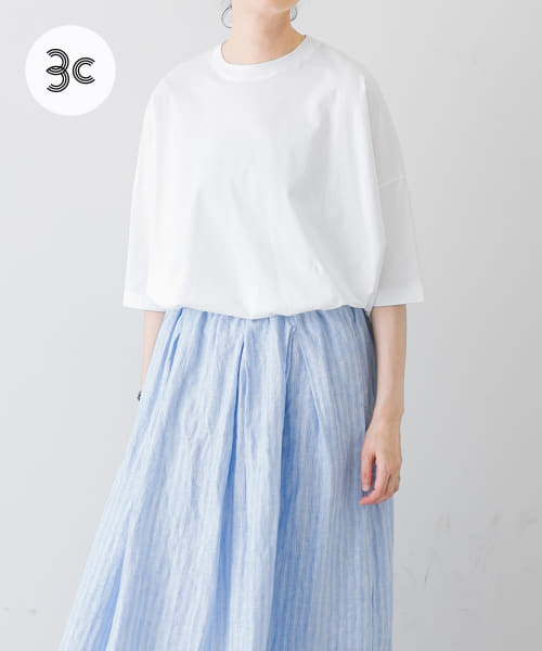ワイドクルーネックカットソー