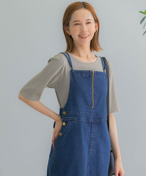 ハーフスリーブランダムリブニット