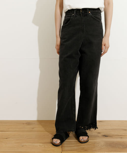 77circa　fringe denim pants 28