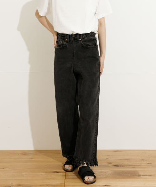 77circa　fringe denim pants 28