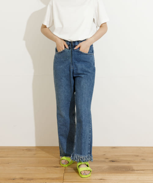 77circa　fringe denim pants 28