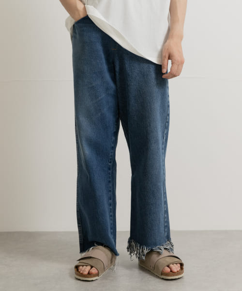 77circa　fringe denim pants 28