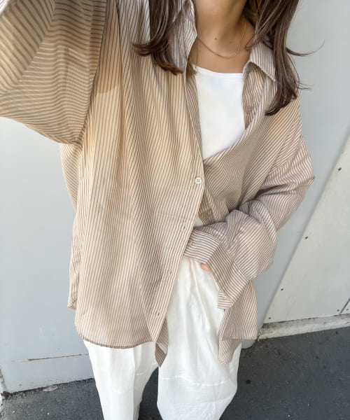 ストライプBIGシャツ