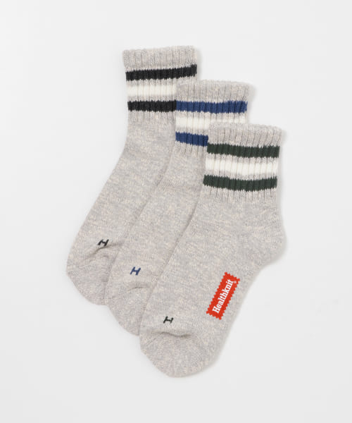 Healthknit　HK スラブ3ライン クォーター 3P