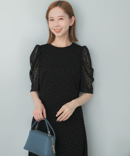 『別注』Chaco×ROSSO　ドットフロッキードレス
