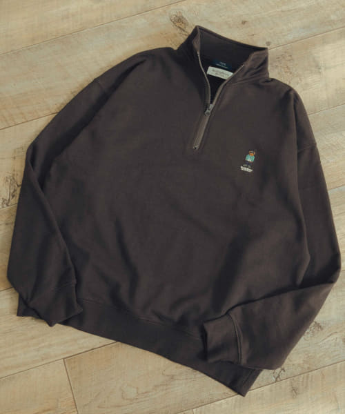 TEDDY BEAR ハーフZIP スウェットプルオーバー