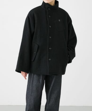 Vlas Blomme　縮絨ウール裏ボア付ジャケット