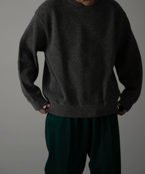 crepuscule　Moss Stitch Crew-Neck