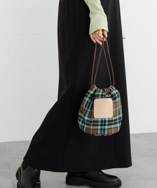 Scye　Tartan Drawstring Bag