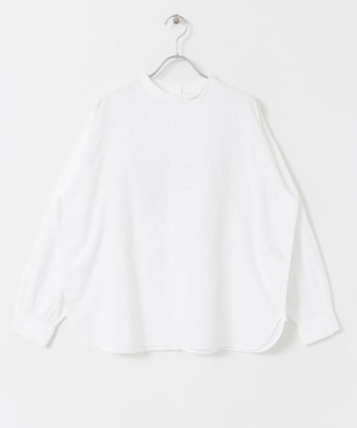 maison de soil　BACK OPENING EMB SHIRTS