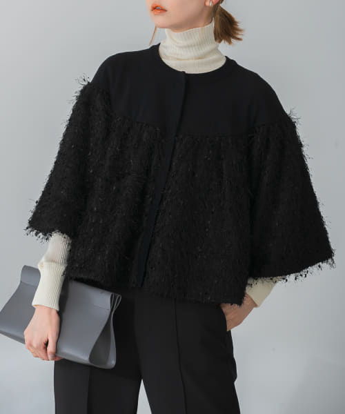 TORRAZZO DONNA　シャギーヤーンニットボレロ