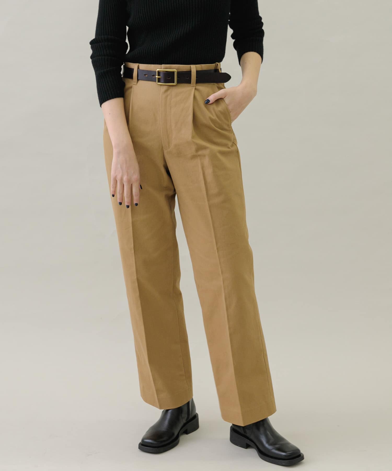 UNITED ARROWS - LOEFF TCシャンブレー テーパードパンツ
