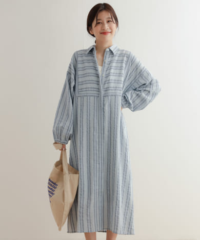 カラミストライプシャツワンピース[DR45-26A104]｜URBAN RESEARCH公式ファッション通販
