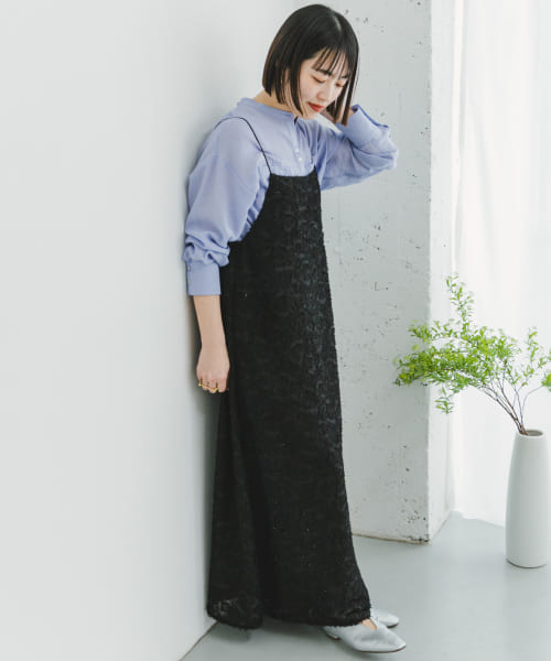 [ITEMS][フェザーフリンジキャミワンピース]