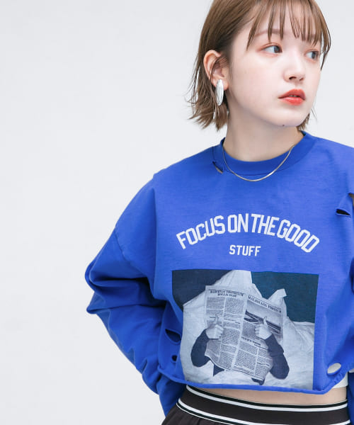 リメイクライククロップドTEE