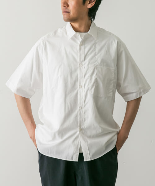 STILL BY HAND　サドルスリーブショートスリーブシャツ