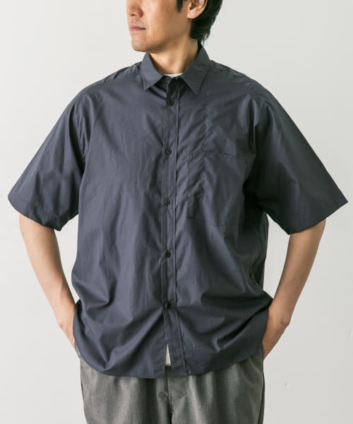 STILL BY HAND　サドルスリーブショートスリーブシャツ
