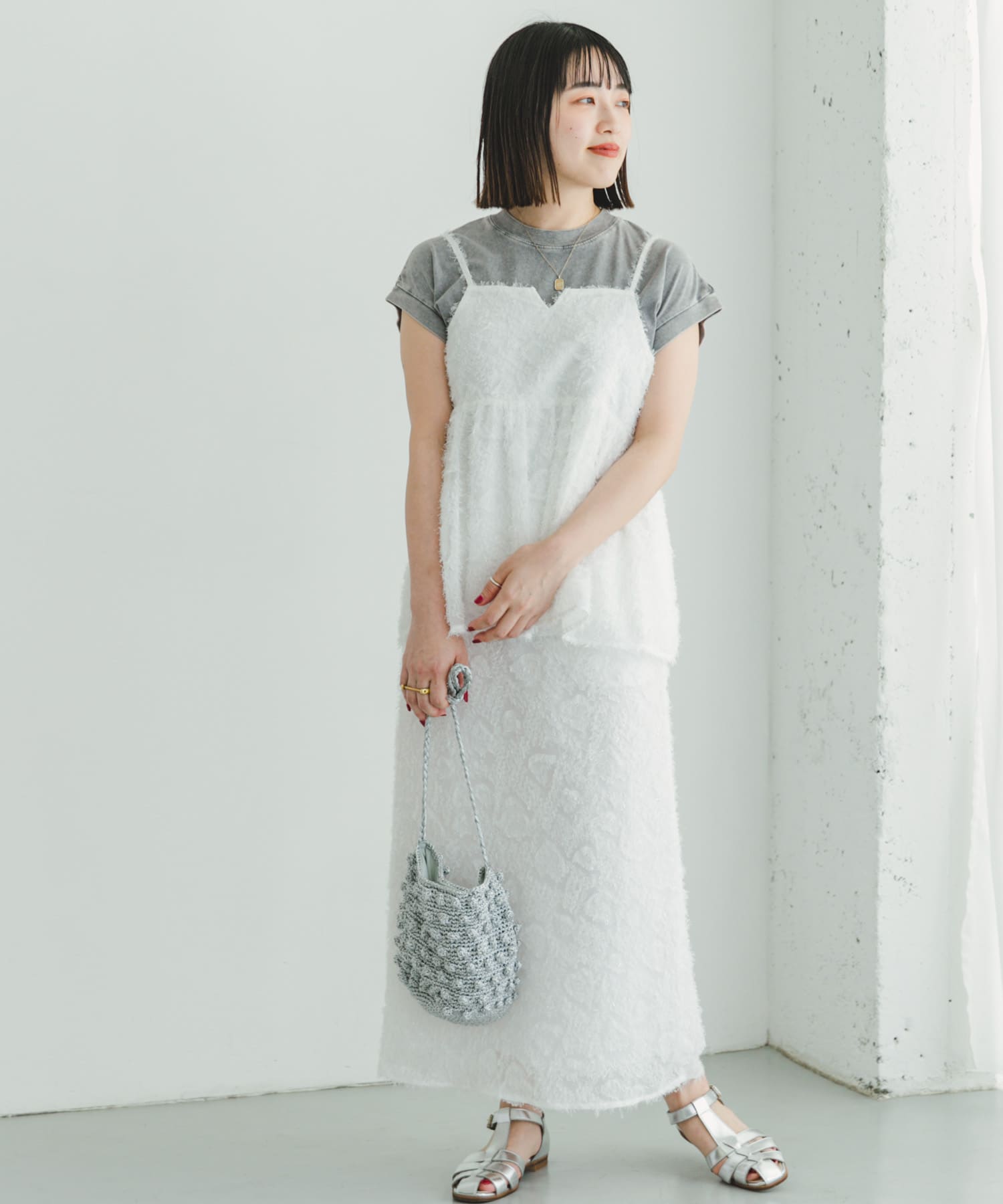 丈足しインナーフリルキャミチュニック | SNYfashion
