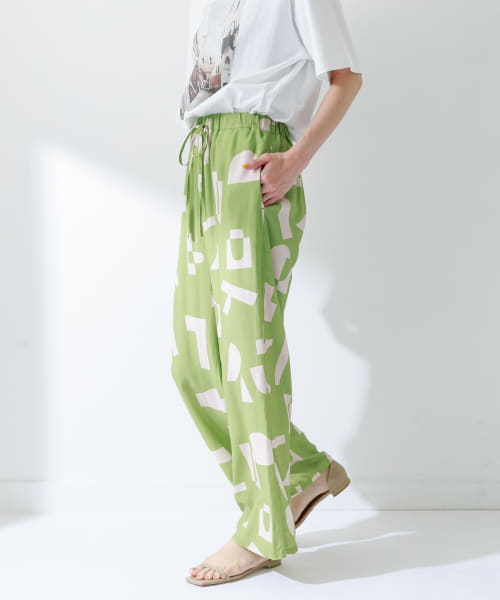GLASSY SEA　SEA GRASS PATTERN PANTS