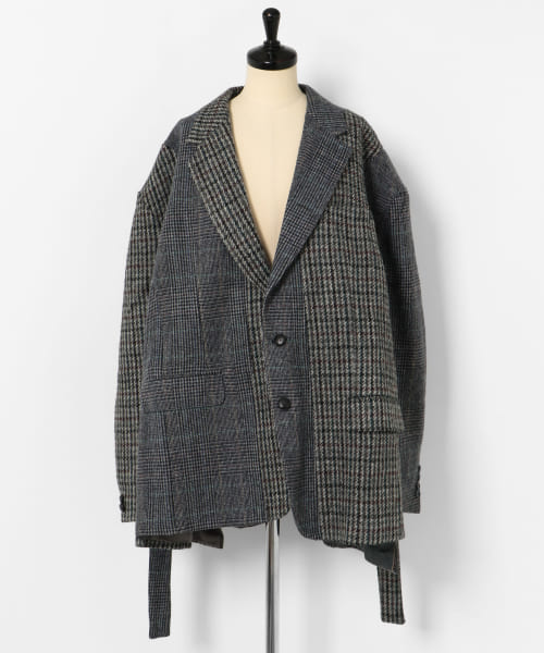 77circa　make cutback wide tweed jacket