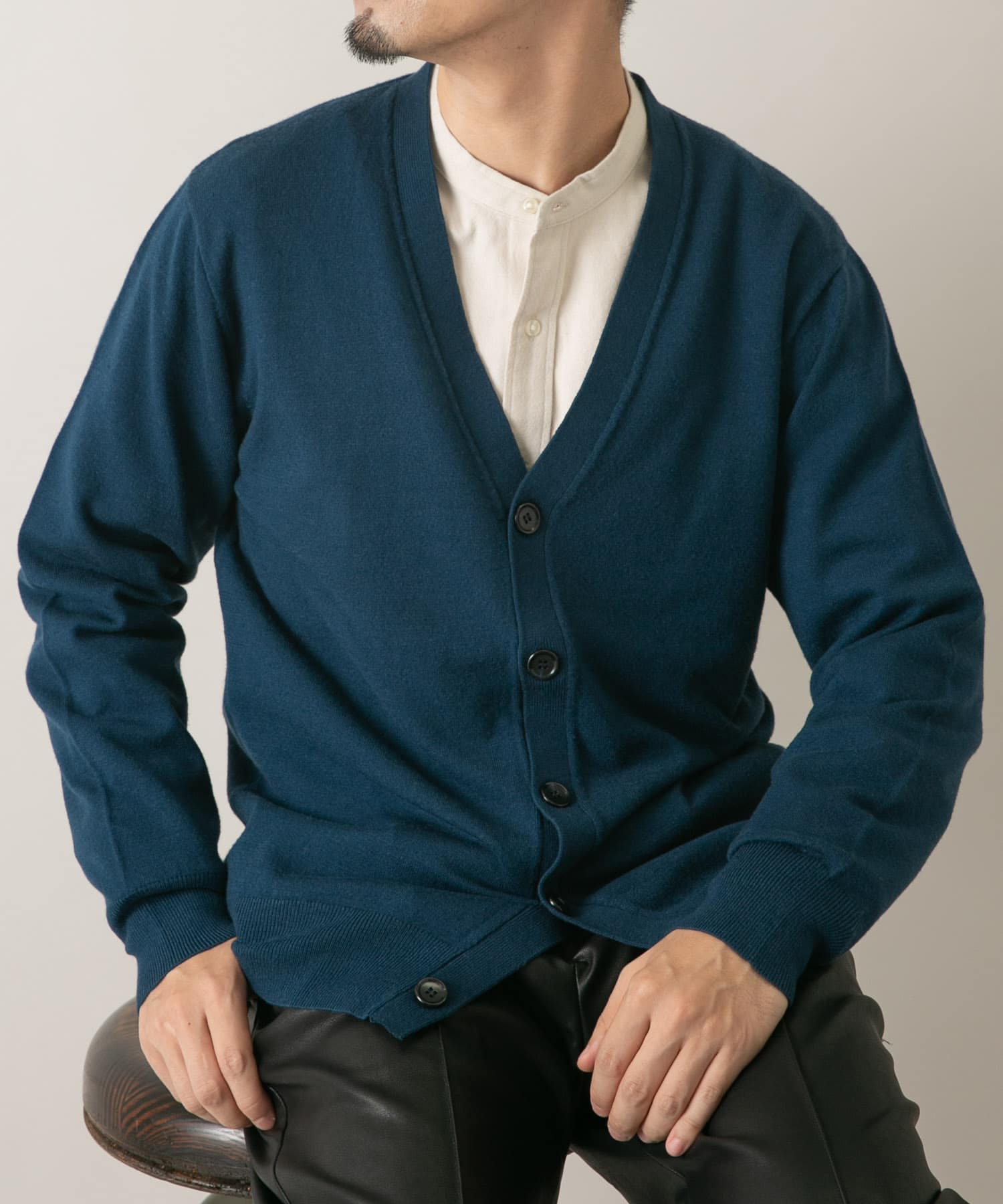 WEB限定』ウォッシャブルストレッチVネックニットカーディガン