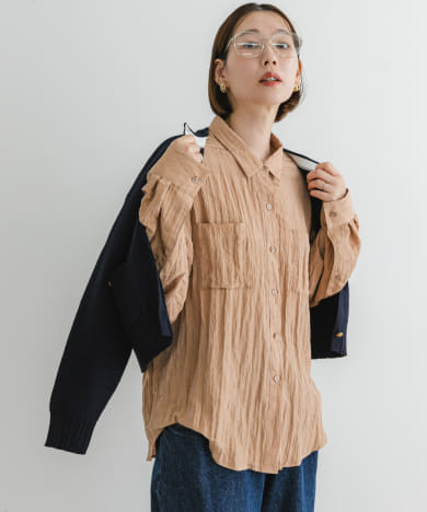 「新商品」に関するプレスリリース F ワッシャーサテンオーバーシャツ[RA46-23Y605 ROSSO by トップス
