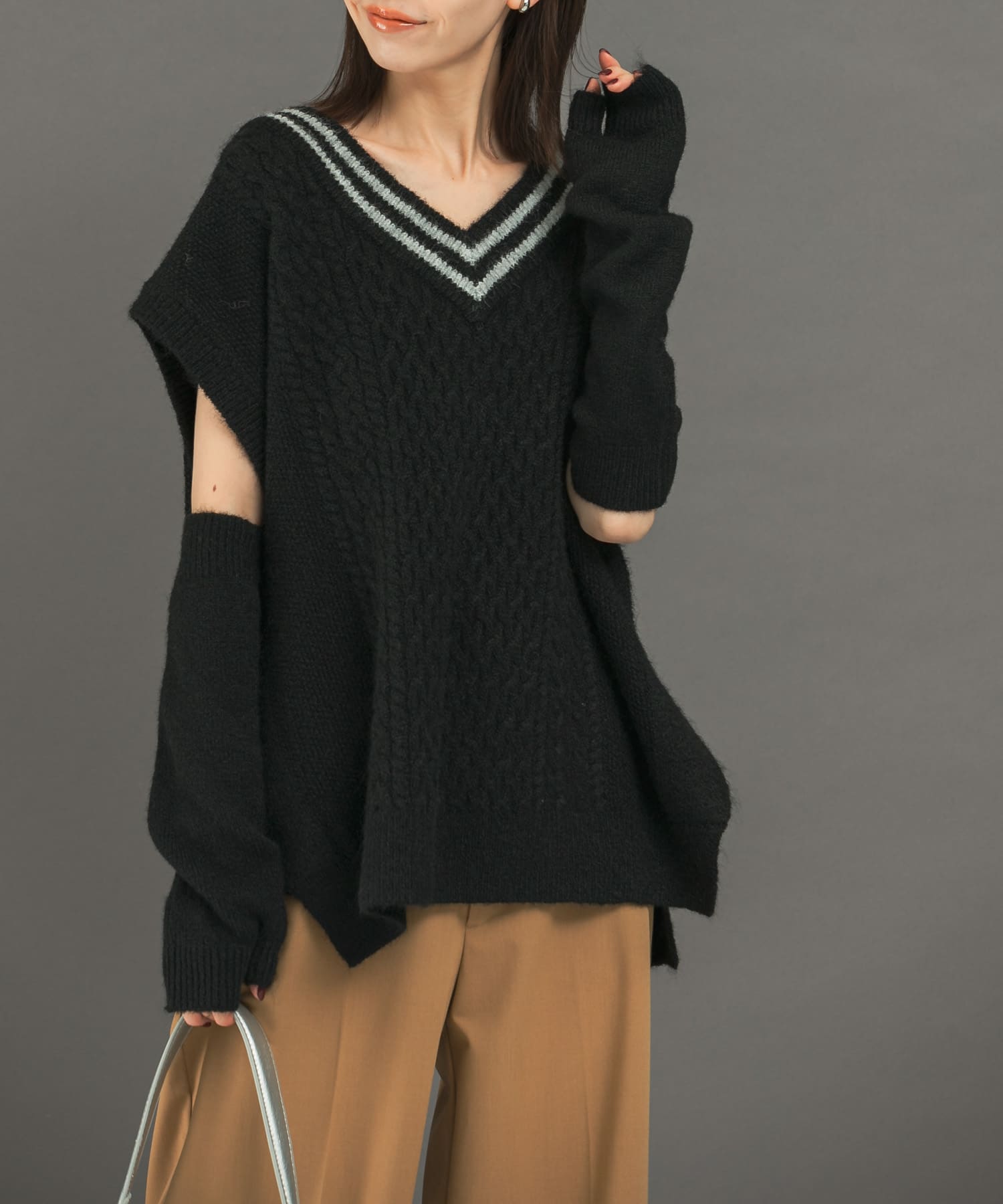 RAF SIMONS 誤魔化し WOOL KNIT ARM WARMER アームカバー