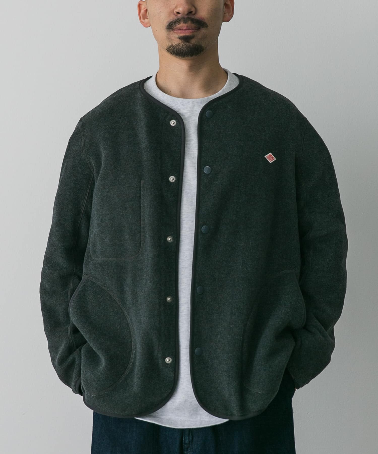 DANTON FLEECE COLLARLESS JACKET[DM47-JD-8939]｜URBAN