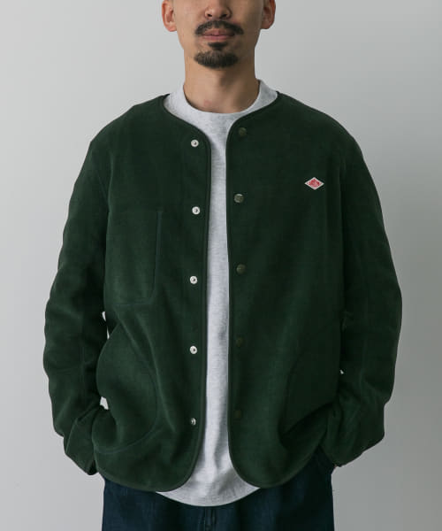 DANTON　FLEECE COLLARLESS JACKET