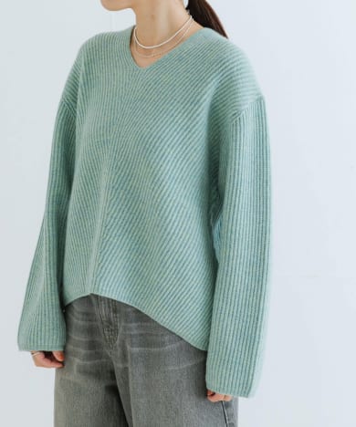 ネットで注文 HAMILTON WOOL RESEARCH 畦Vネックニット[UR47-22T018]｜URBAN トップス