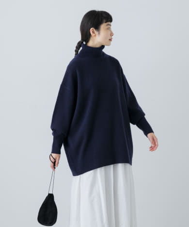 タートルチュニックニット