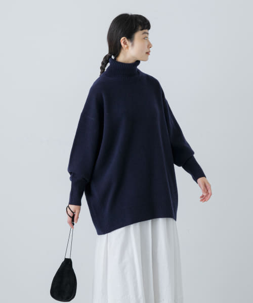 タートルチュニックニット