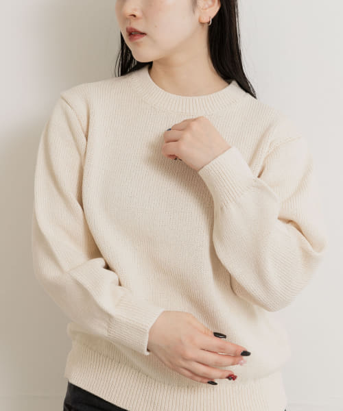 米富繊維　WASHI COTTON KNIT PULLOVER
