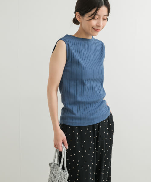 針抜きノースリーブカットソー