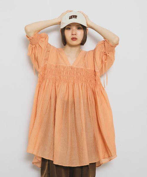 [KBF][2WAYシャーリングミニワンピース]