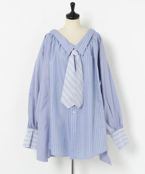 77circa　make wide cut back tie shirts