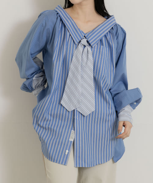 77circa　make wide cut back tie shirts