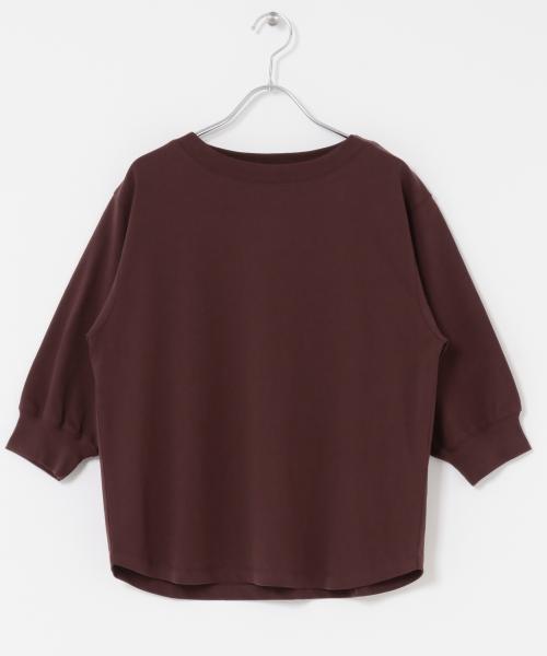 FORK&SPOON　ハイツイストコットンギャザースリーブTシャツ