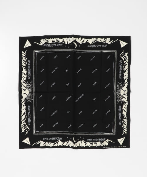 and wander　reflective words bandanna