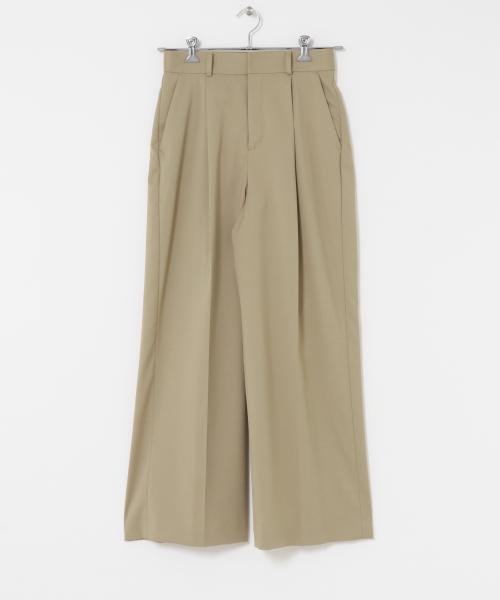 『再入荷予定カラ―』防シワハイウエストワイドスラックス