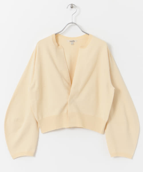 unfil　crew-neck cardigan
