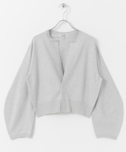unfil　crew-neck cardigan