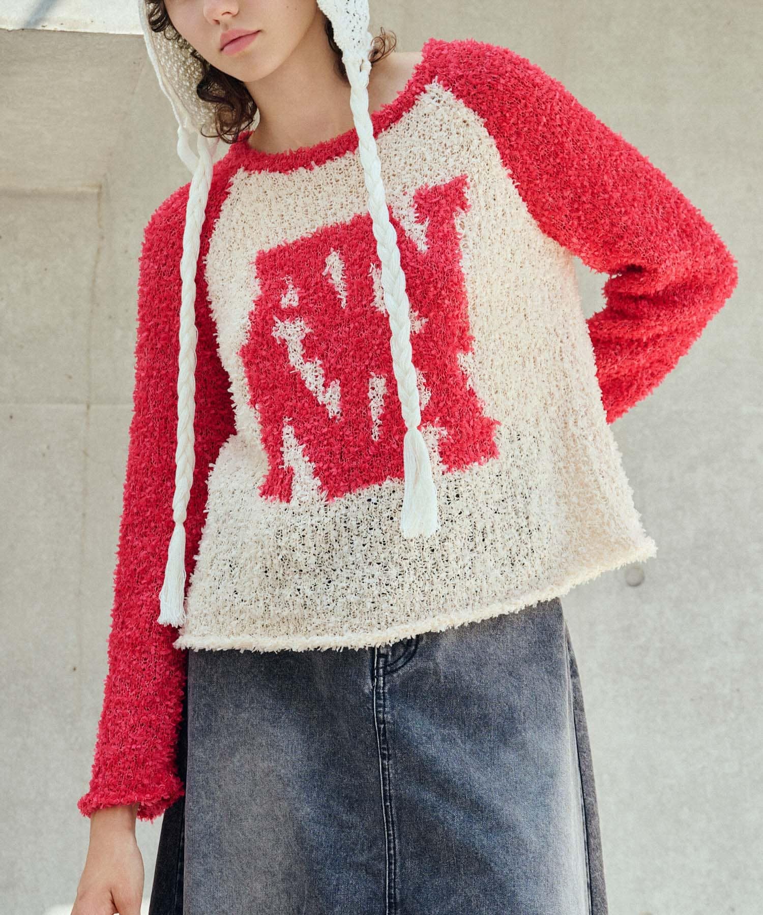 ANNA SUI NYC フラッグヤーンANニットプルオーバー[AWA4-22D025
