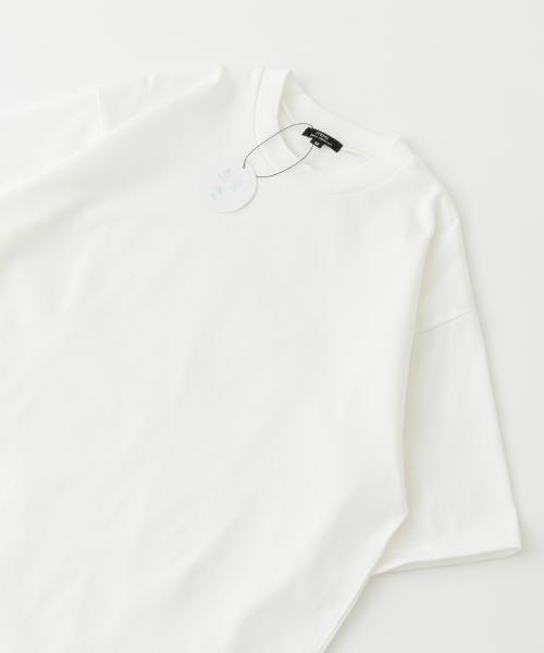 接触冷感シルケットクルーネックTシャツ