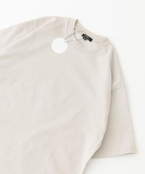 接触冷感シルケットクルーネックTシャツ