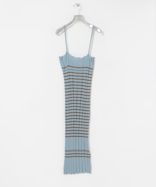 Loro　Border Rib Pencil Dress