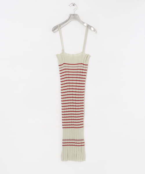 Loro　Border Rib Pencil Dress