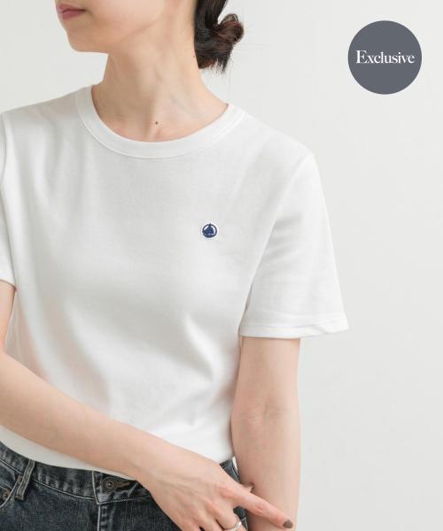 『別注』PETIT BATEAU×DOORS　embroideryt-shirts